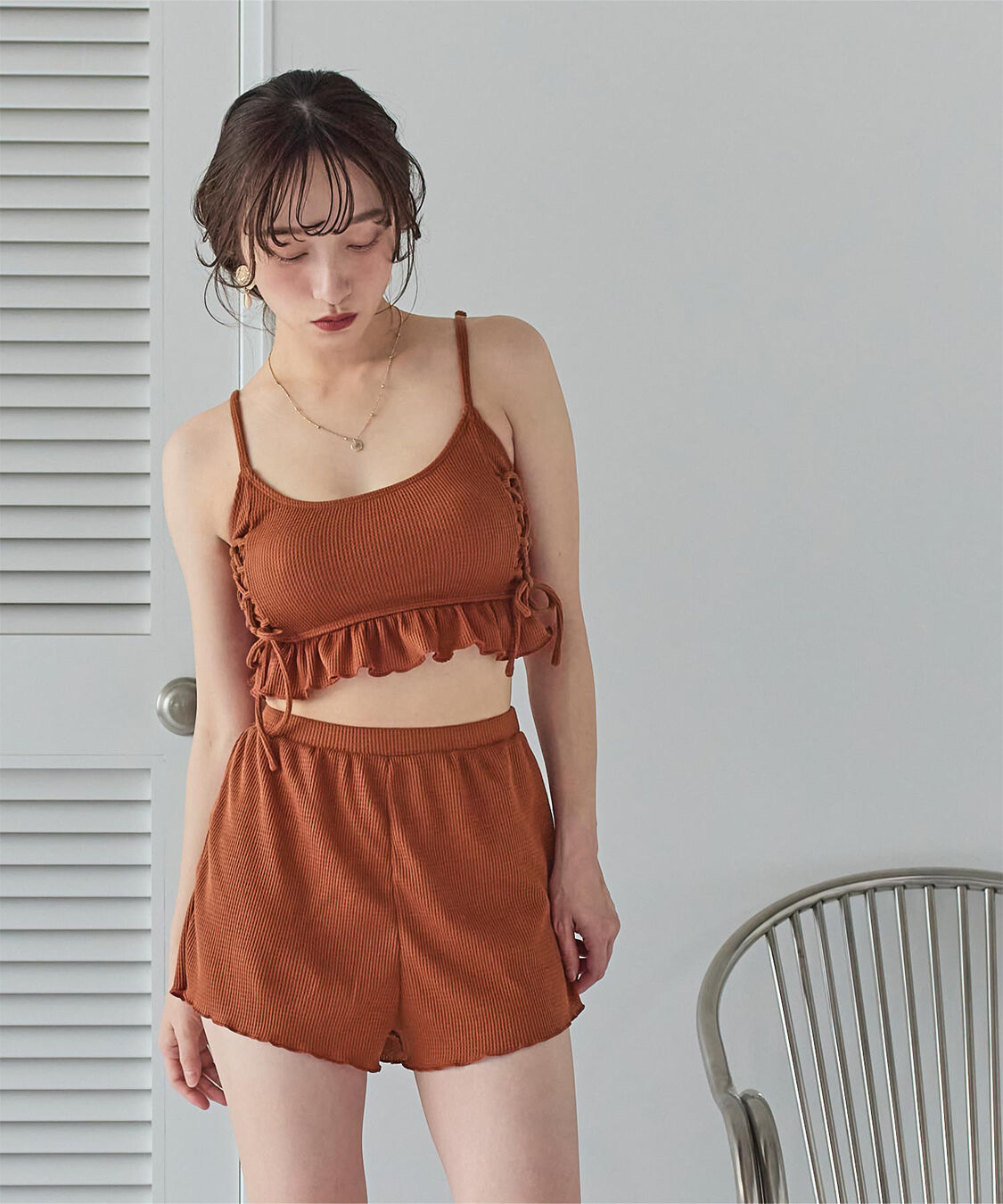 SEA DRESS「ワッフル素材レースアップビキニ」|ビキニ|