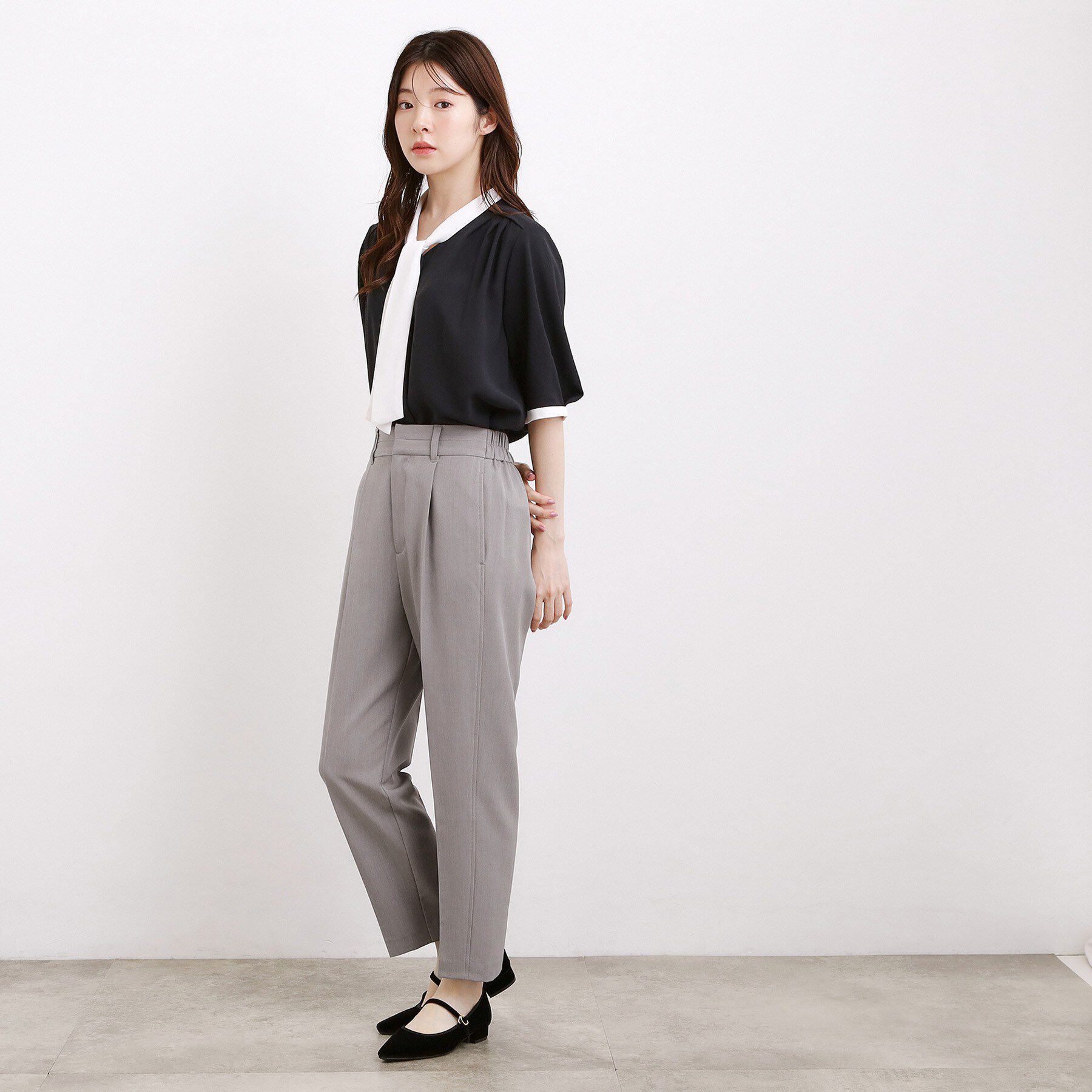 grove「【接触冷感・UVカットetc】センタープレス取れにくいテーパードパンツ」|その他|