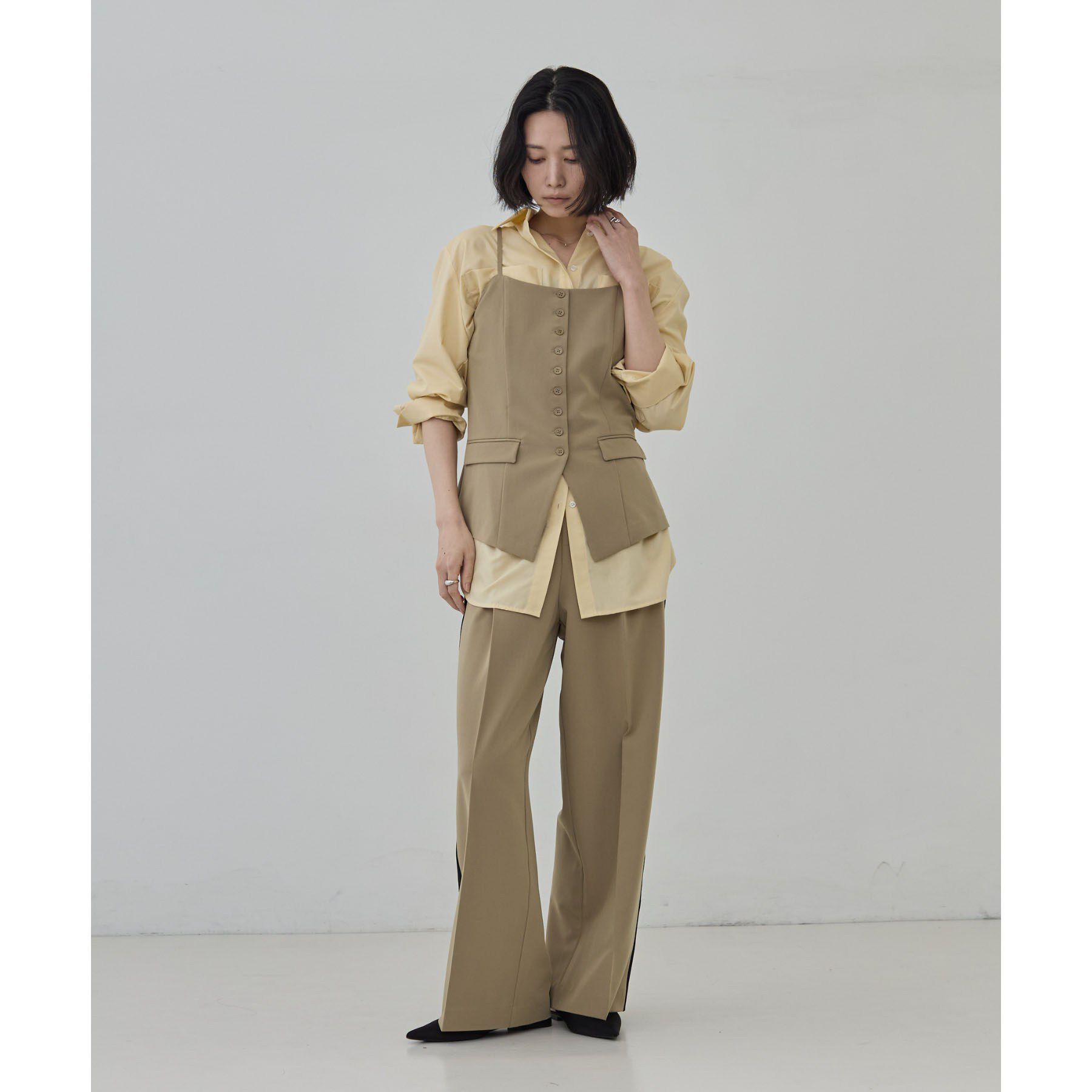 GALLEST「Comfy Slacks｜イージーサイドラインワイドパンツ」|その他|