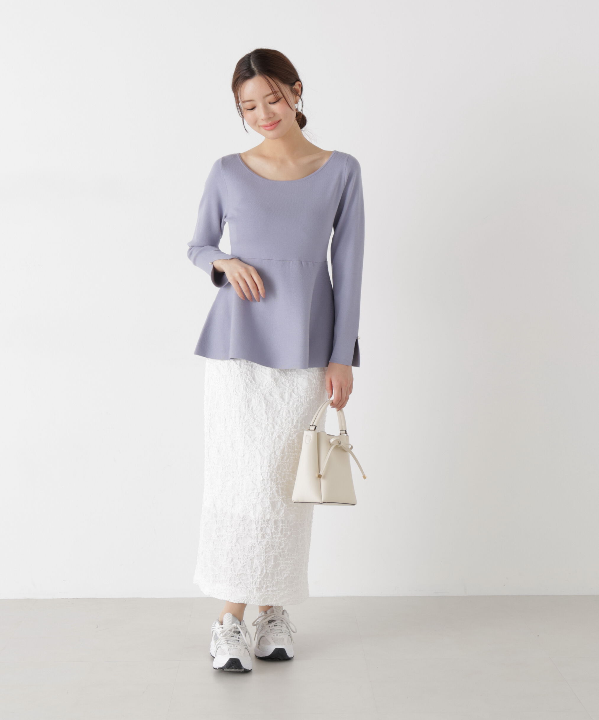 PROPORTION BODY DRESSING「ペプラムベーシックニット　26SS」|ニット・セーター|
