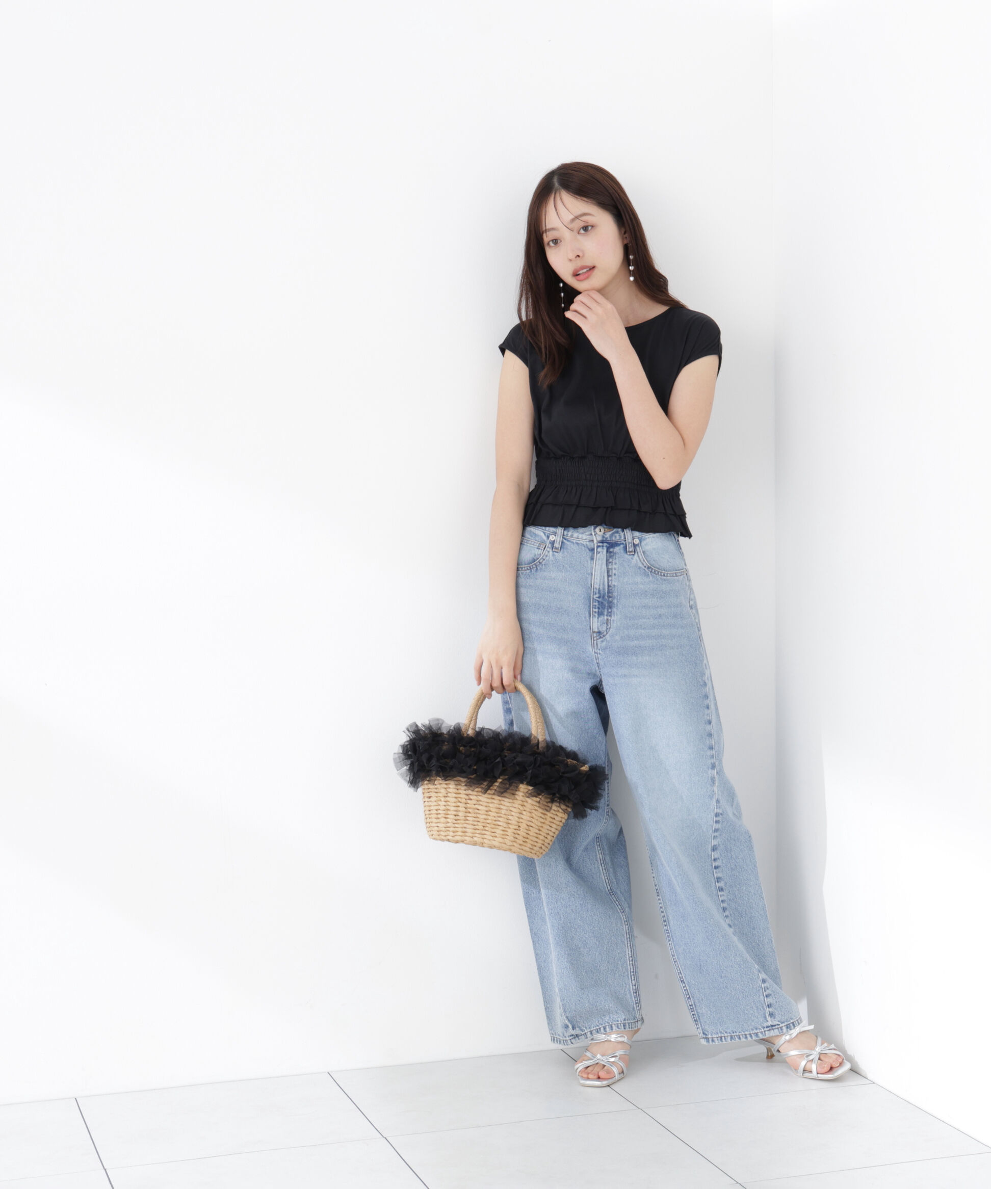 PROPORTION BODY DRESSING「ウエストギャザーカットトップス」|Tシャツ・カットソー|