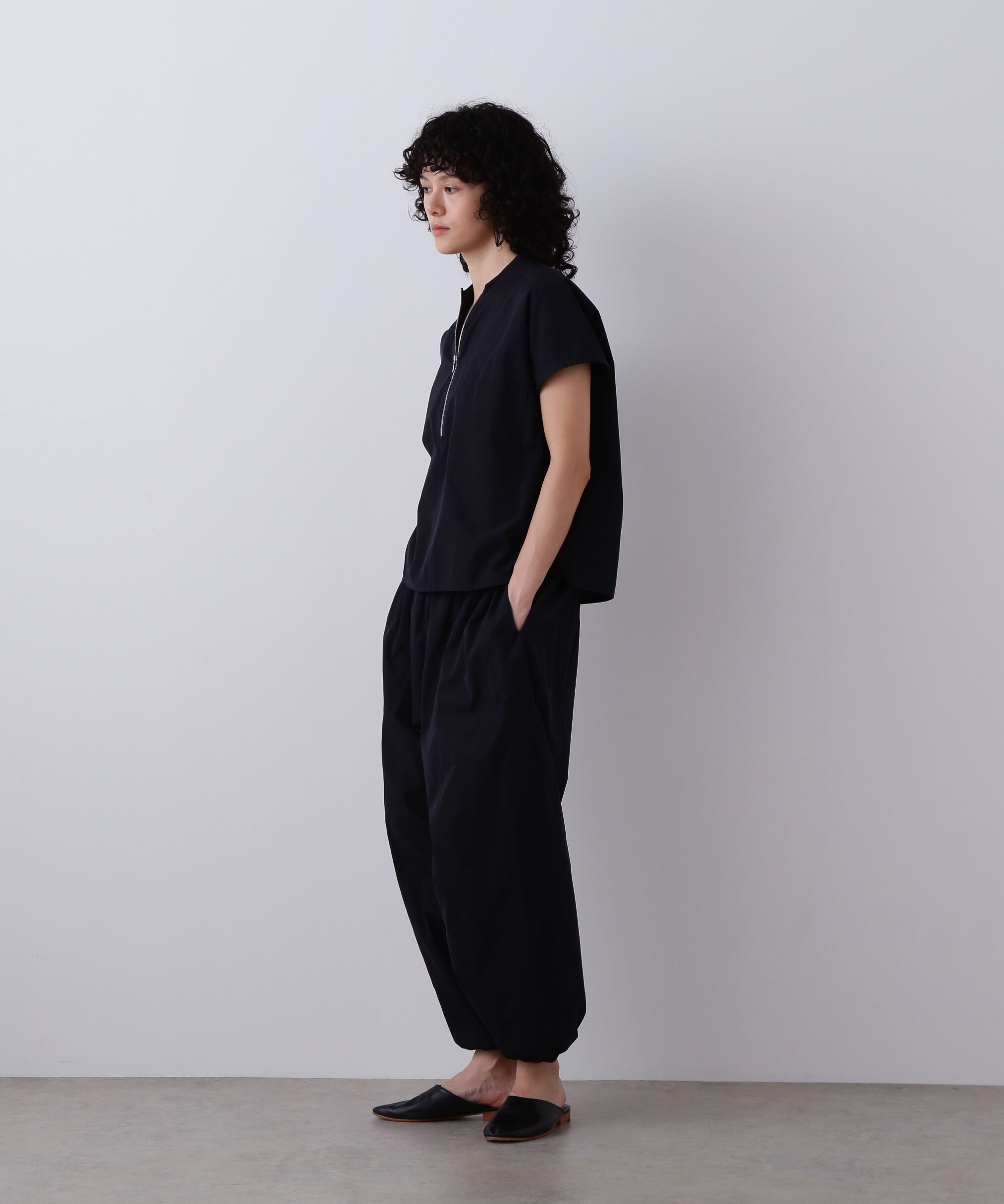 YLEVE 「YLEVE / COTTON CUPRA HALF ZIP SHIRT」|シャツ・ブラウス|