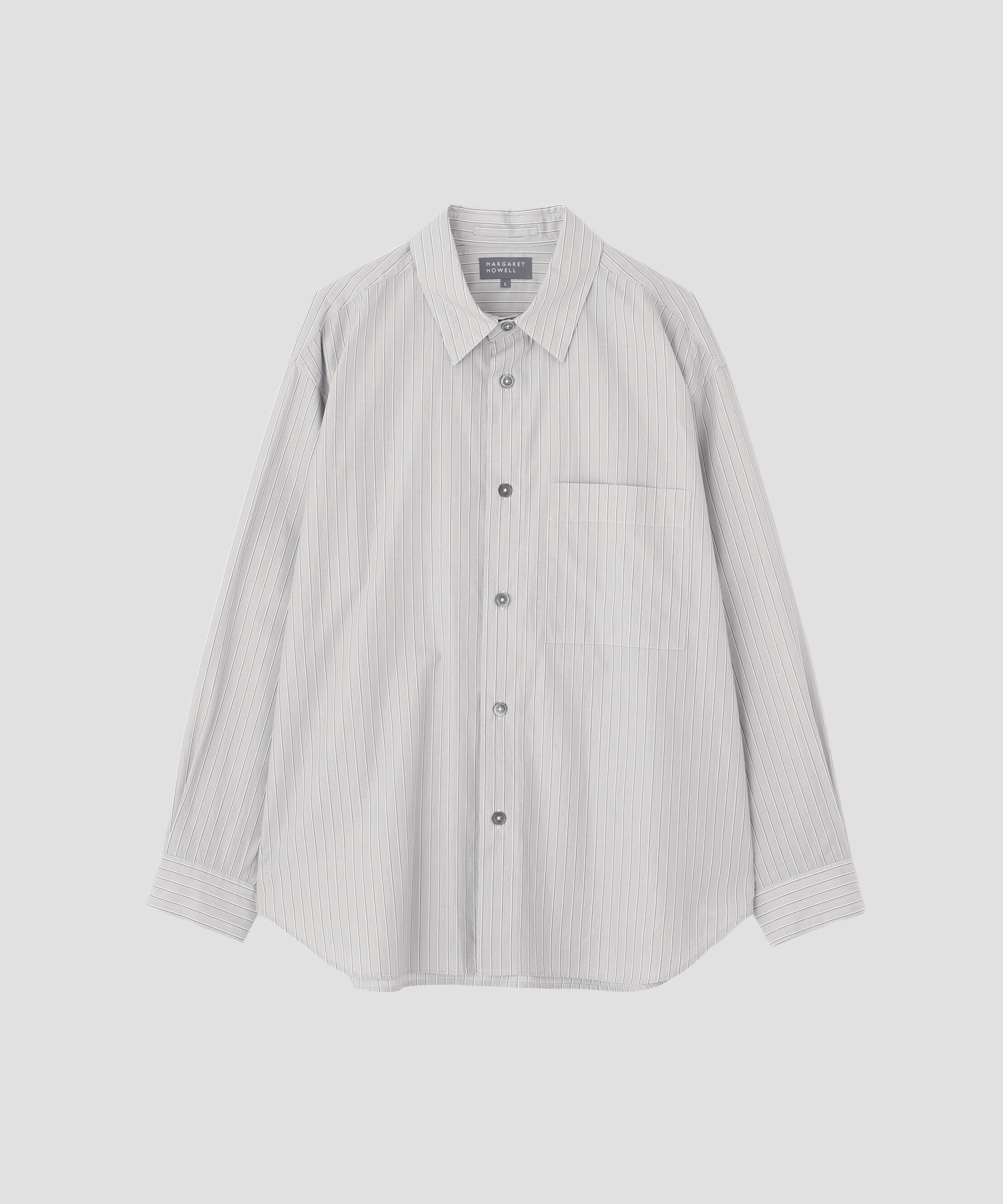 MARGARET HOWELL「COTTON SILK STRIPE SHIRT」|シャツ・ブラウス|