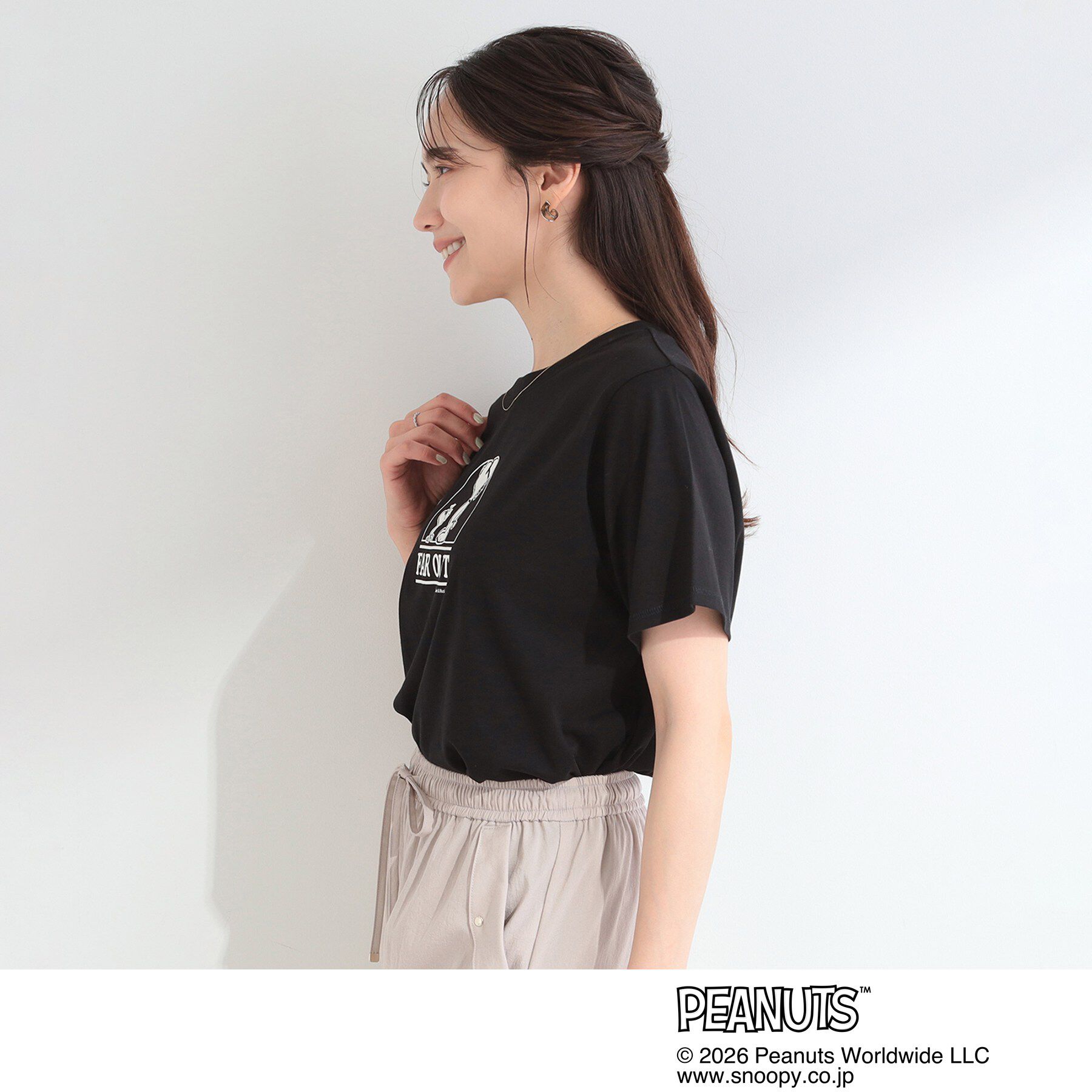 SHOO･LA･RUE「【PEANUTS】ひんやりプリントTシャツ」|Tシャツ・カットソー|