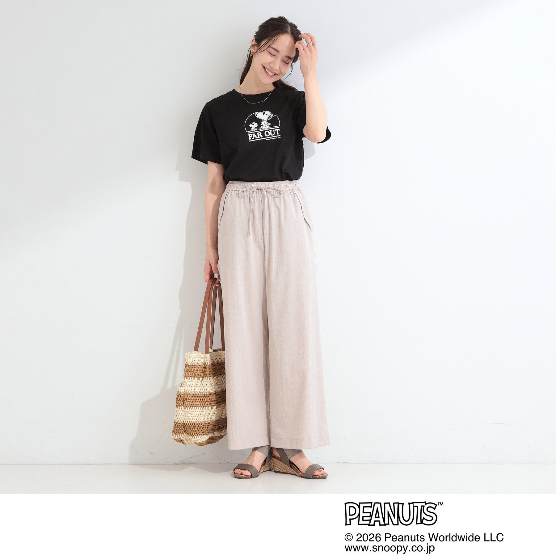 SHOO･LA･RUE「【PEANUTS】ひんやりプリントTシャツ」|Tシャツ・カットソー|
