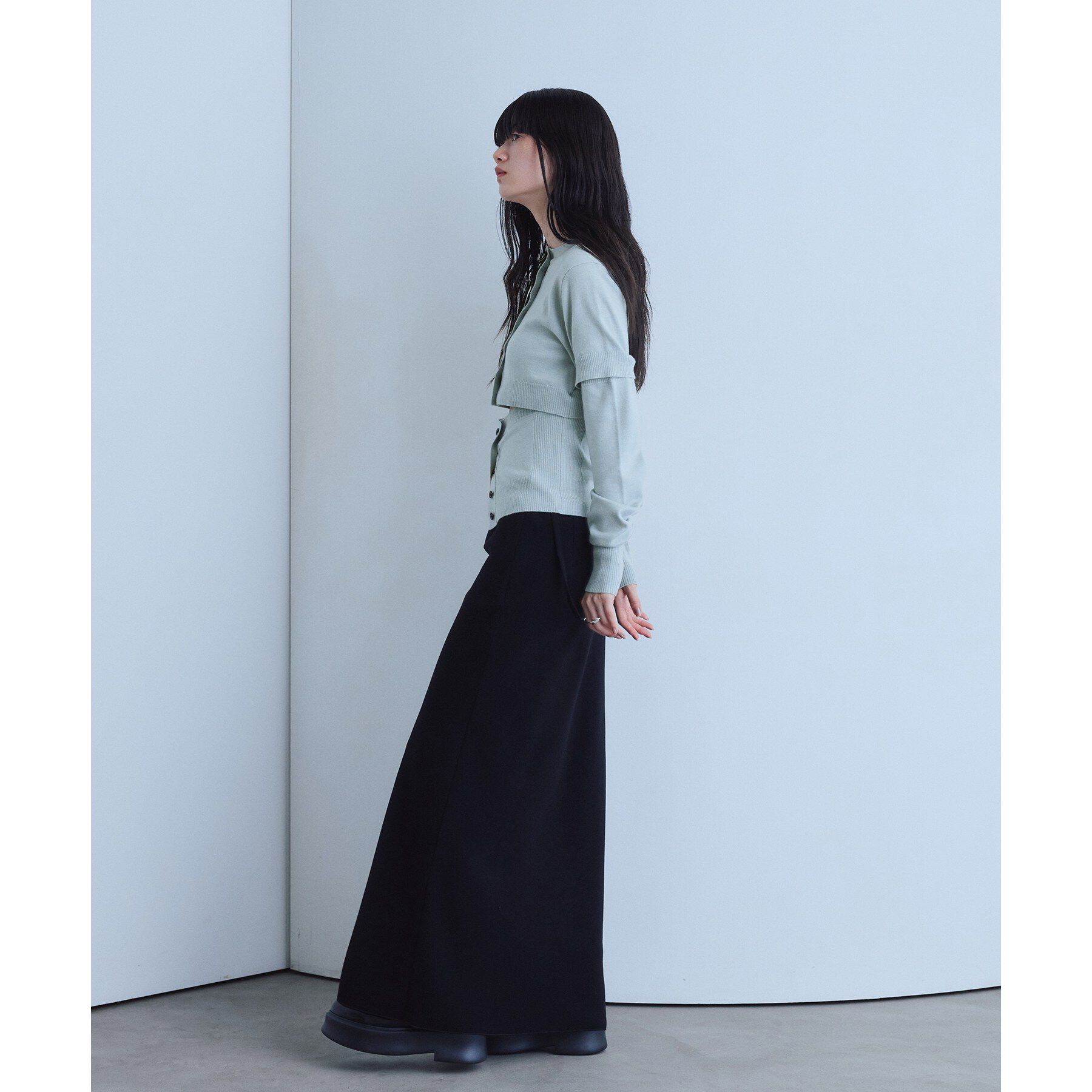 CODE A「modular button knit cardigan」|カーディガン|
