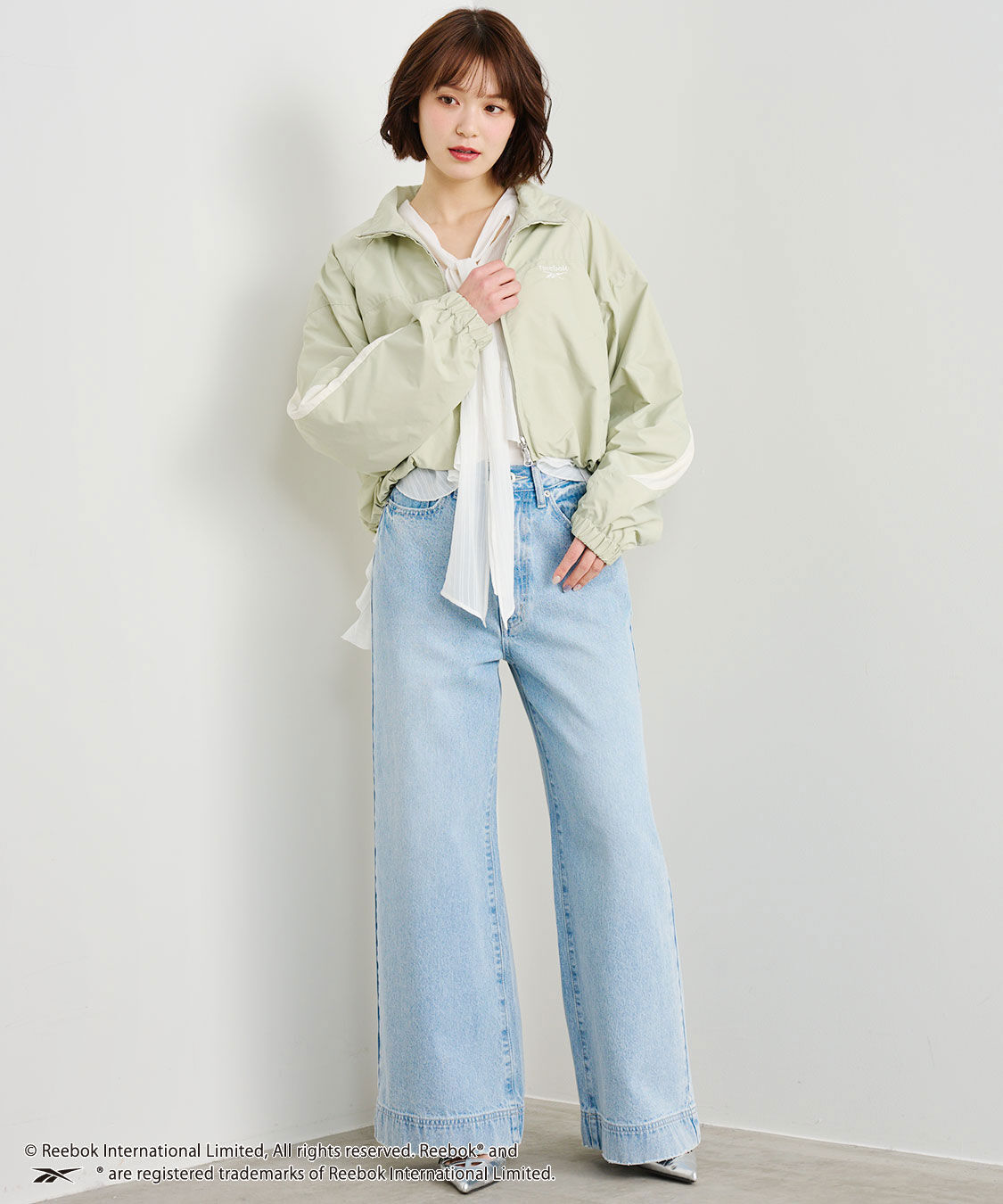 COCO DEAL「《COCO DEAL/Reebok》クロップド丈バルーンブルゾン」|ブルゾン・スタジャン|