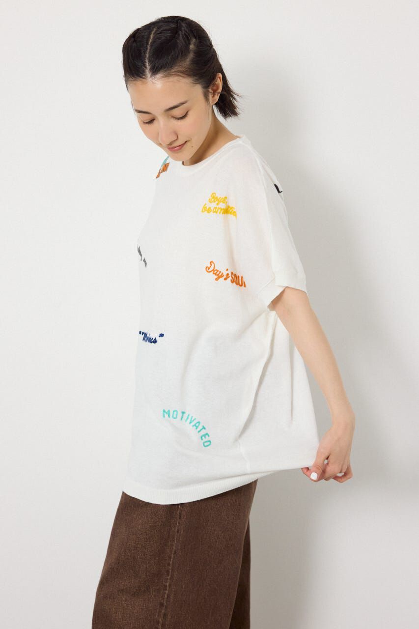 RODEO CROWNS「G.V embroideryニットトップス」|ニット・セーター|
