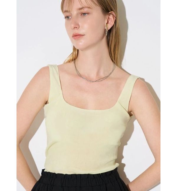 ELENDEEK「FROCKY TULLE PAD TANK」|タンクトップ|イエロー