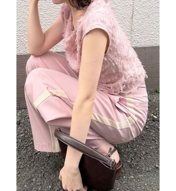 LAGUNAMOON「フロントジップラインパンツ」|その他|ピンク