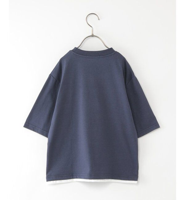 ikka kids「デニムライクMIX BIGポケTシャツ（120~160cm）」|Tシャツ・カットソー|