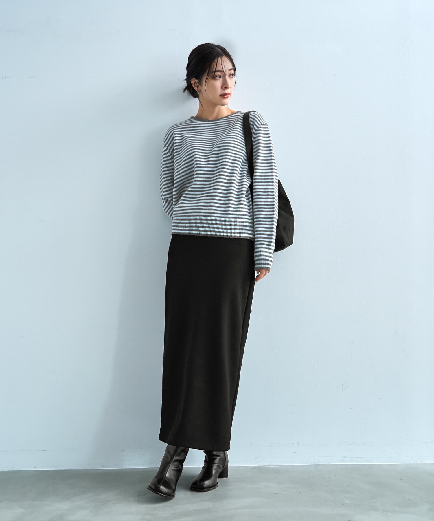 STYLE DELI「【LUXE】カラーボーダーウールニット」|ニット・セーター|