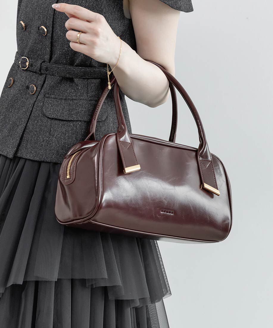  「ベルトデザインスクエアボストンバッグ」|ボストンバッグ|