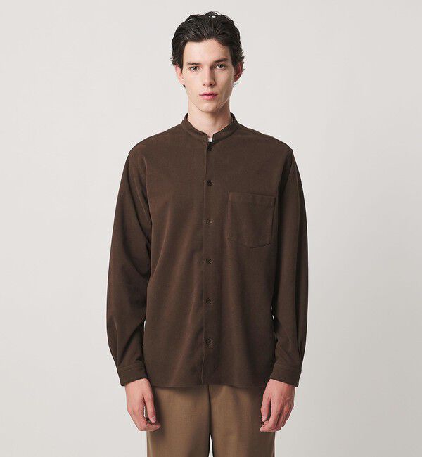 UNITED ARROWS「スエーディージャージ バンドカラーシャツ」|シャツ・ブラウス|
