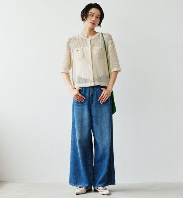 UNITED ARROWS green label relaxing「デイリーメッシュカーデ ウォッシャブル」|カーディガン|