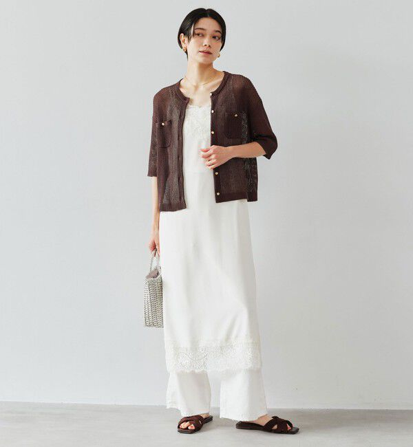 UNITED ARROWS green label relaxing「デイリーメッシュカーデ ウォッシャブル」|カーディガン|