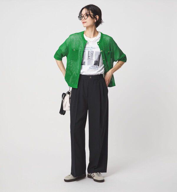 UNITED ARROWS green label relaxing「デイリーメッシュカーデ ウォッシャブル」|カーディガン|