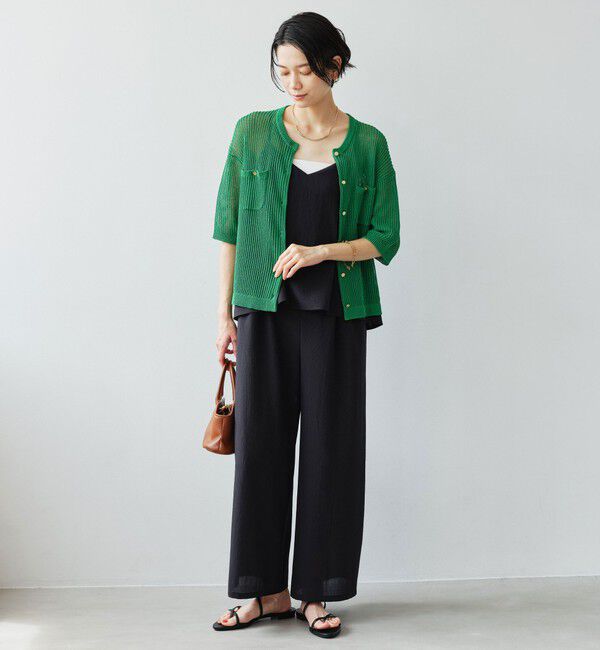 UNITED ARROWS green label relaxing「デイリーメッシュカーデ ウォッシャブル」|カーディガン|