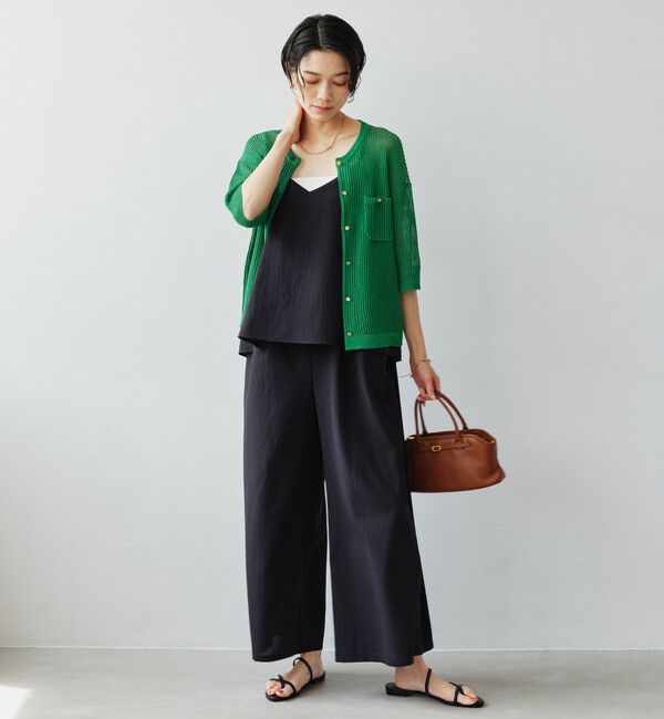 UNITED ARROWS green label relaxing「デイリーメッシュカーデ ウォッシャブル」|カーディガン|