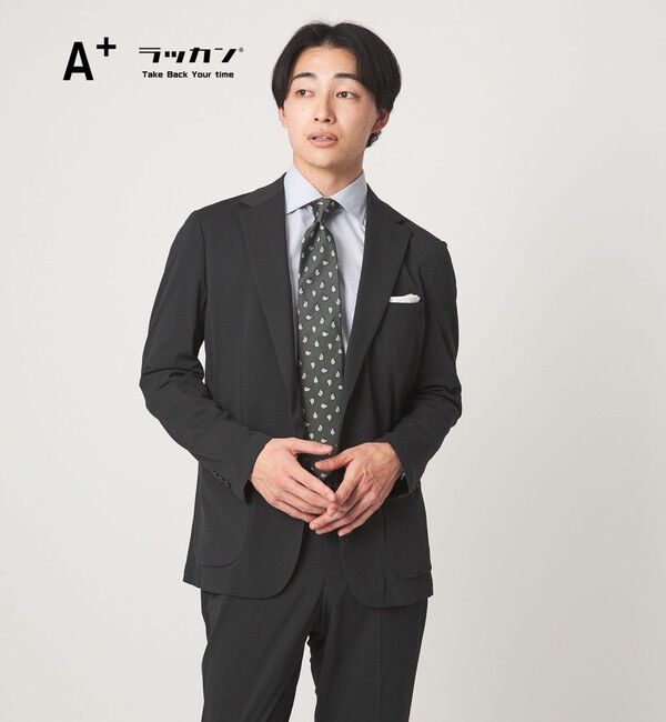 UNITED ARROWS green label relaxing「A+ ラッカンジャージ 2B スタンダード セットアップジャケット -ウォッシャブル・ストレッチ・吸水速乾-」|テーラードジャケット|
