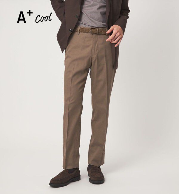 UNITED ARROWS green label relaxing「A+ COOL ロイヤルオックス スタンダード アジャスター NP スラックス -ウォッシャブル・接触冷感・吸水速乾」|スラックス|MOCA