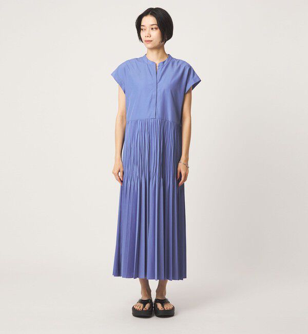 UNITED ARROWS green label relaxing「［size SHORT/TALLあり］全方位映えプリーツワンピ マシンウォッシャブル 吸水速乾」|ワンピース|