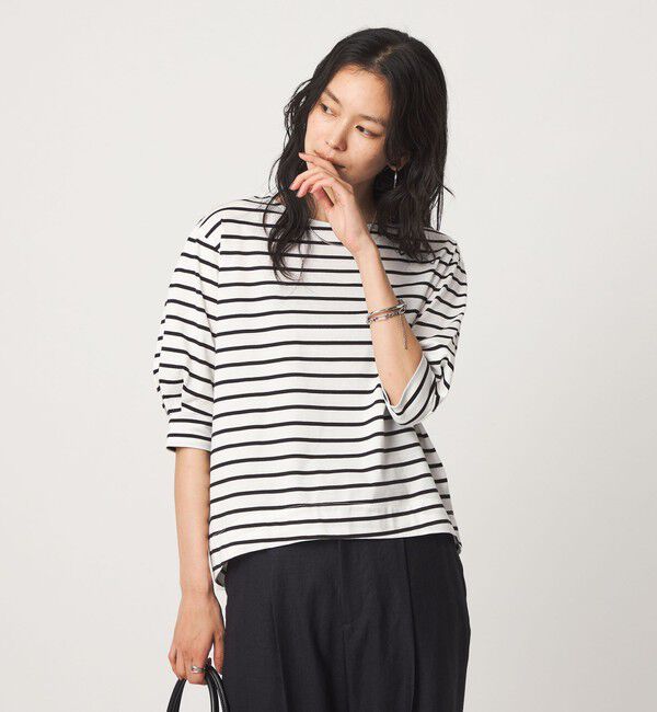 UNITED ARROWS green label relaxing「フォルム スリーブ ボーダー Tシャツ」|Tシャツ・カットソー|