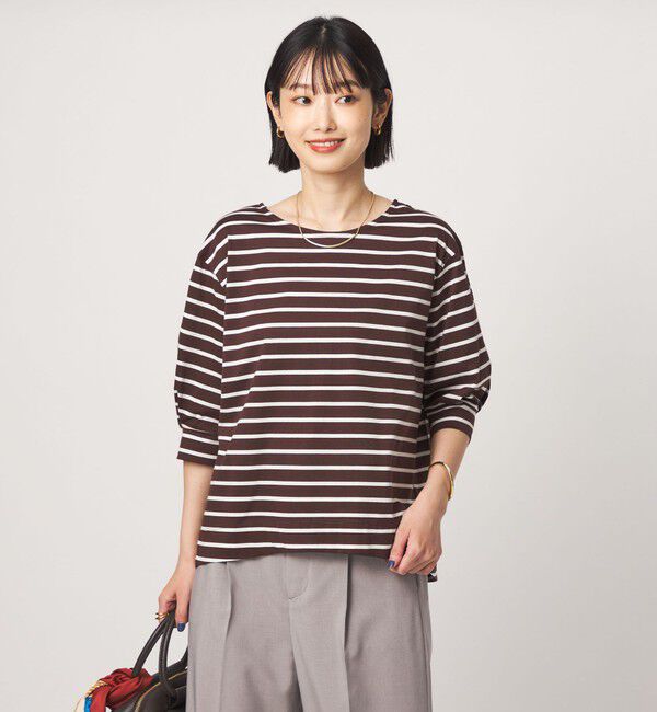 UNITED ARROWS green label relaxing「フォルム スリーブ ボーダー Tシャツ」|Tシャツ・カットソー|