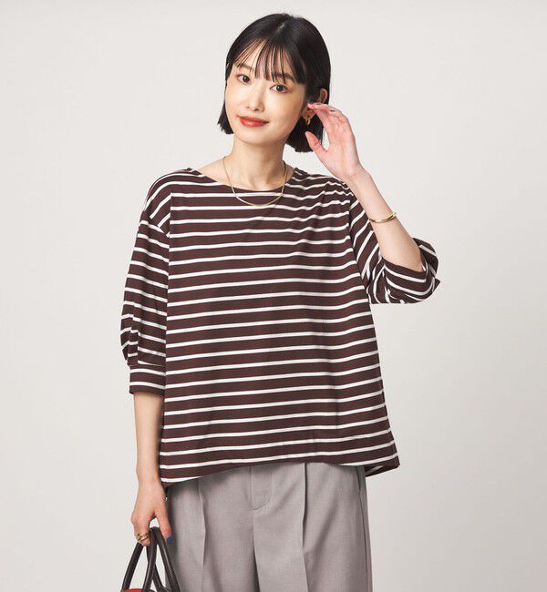UNITED ARROWS green label relaxing「フォルム スリーブ ボーダー Tシャツ」|Tシャツ・カットソー|