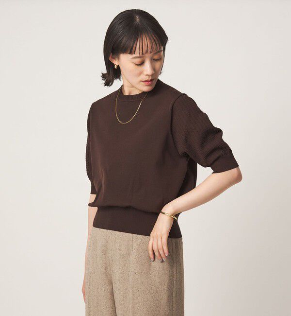 UNITED ARROWS green label relaxing「ショート スリーブ プルオーバー ニット」|ニット・セーター|
