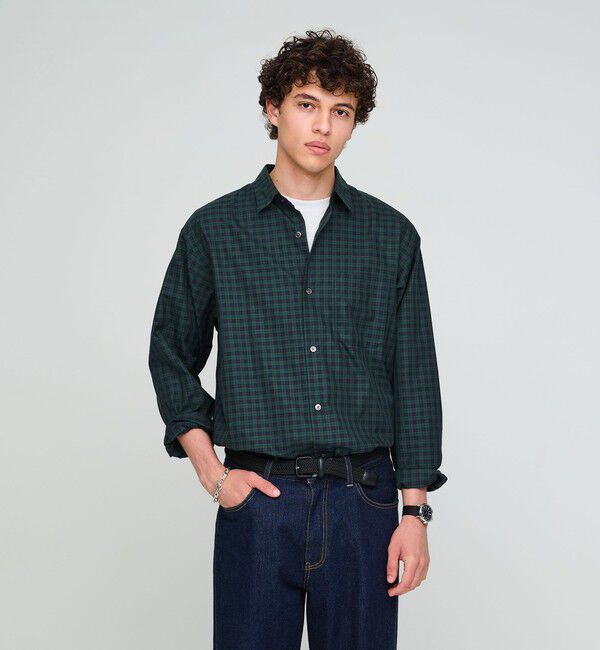 UNITED ARROWS green label relaxing「トーマスメイソン ビエラ チェック  ジャストルーズ レギュラーカラー 長袖 シャツ」|シャツ・ブラウス|
