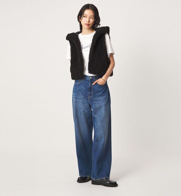 UNITED ARROWS green label relaxing「【別注】＜VINCENT PRADIER＞フェイクファー フード ベスト」|ベスト・ジレ|