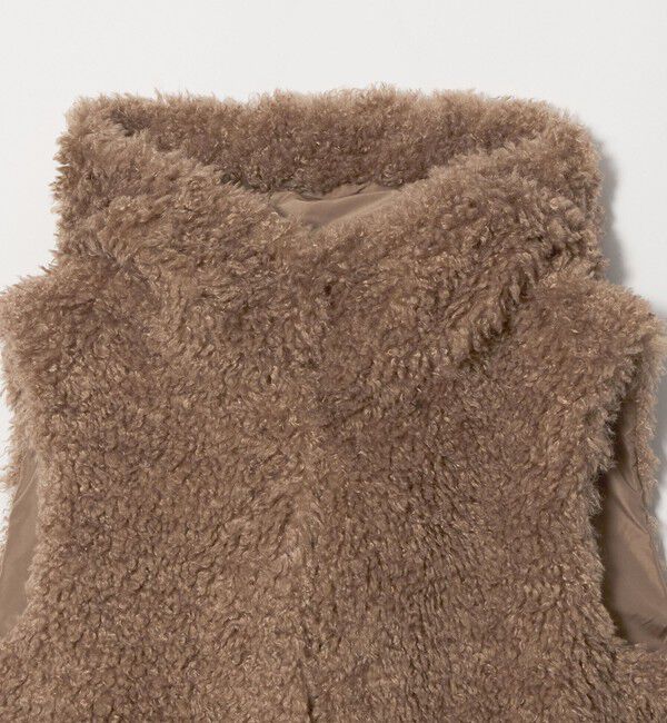 UNITED ARROWS green label relaxing「【別注】＜VINCENT PRADIER＞フェイクファー フード ベスト」|ベスト・ジレ|
