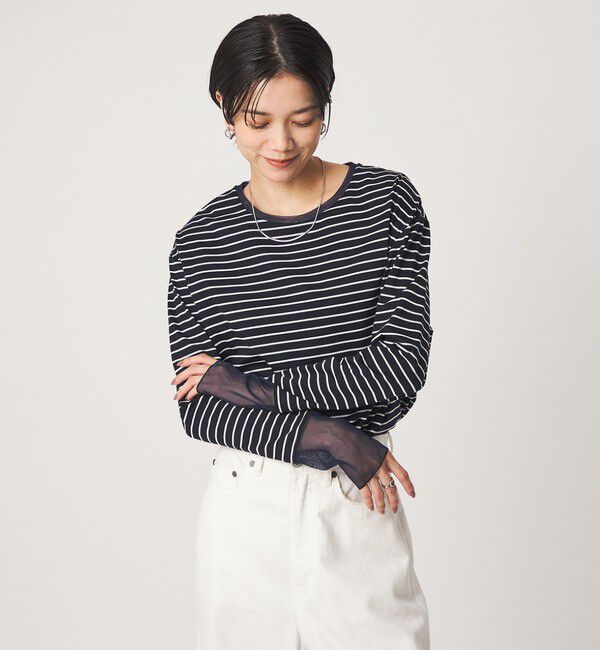 UNITED ARROWS green label relaxing「ソデ チュール プルオーバー カットソー」|Tシャツ・カットソー|
