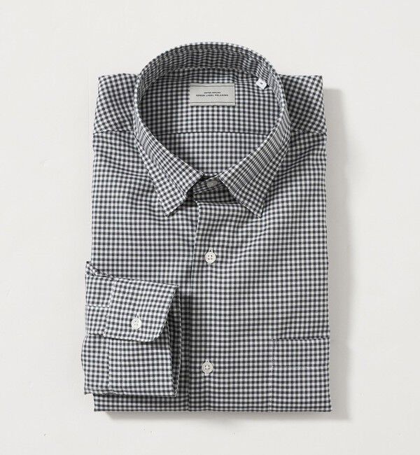 UNITED ARROWS green label relaxing「エブリット コットンオックス ギンガムチェック スナップ ボタンダウン シャツ -イージーアイロン-」|シャツ・ブラウス|BLACK