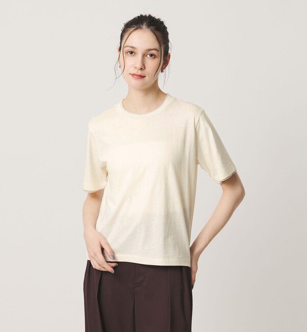 BEAUTY&YOUTH UNITED ARROWS「麻コットン レイヤード クルーネック Tシャツ」|Tシャツ・カットソー|