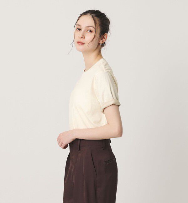 BEAUTY&YOUTH UNITED ARROWS「麻コットン レイヤード クルーネック Tシャツ」|Tシャツ・カットソー|