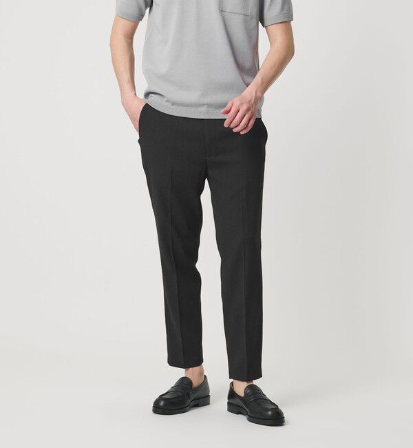 BEAUTY&YOUTH UNITED ARROWS「【WEB限定 WARDROBE SMART】フラックスライク テーパード アンクルパンツ【吸水速乾・UVカット】」|スラックス|