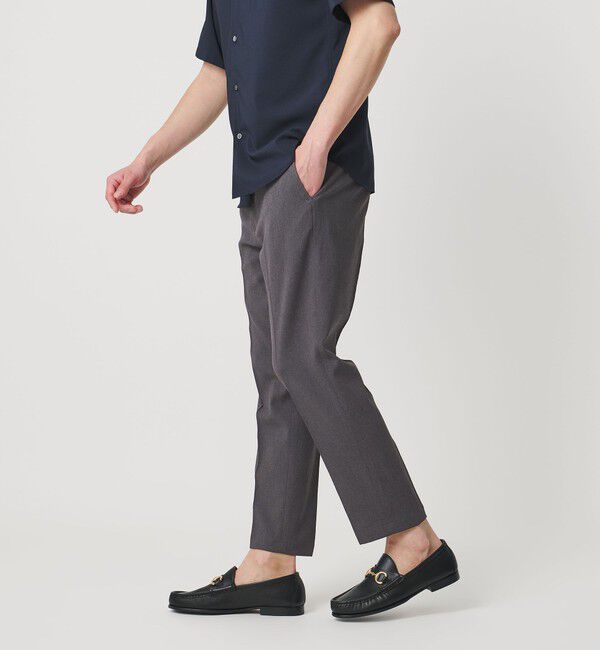 BEAUTY&YOUTH UNITED ARROWS「【WEB限定 WARDROBE SMART】フラックスライク テーパード アンクルパンツ【吸水速乾・UVカット】」|スラックス|