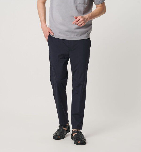 BEAUTY&YOUTH UNITED ARROWS「【WEB限定 WARDROBE SMART】クール トリコット アンクルパンツ 【接触冷感】」|スラックス|NAVY