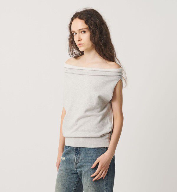 ATTISESSION「＜ATTISESSION＞コットン ウラケ オフショルダー スウェットトップス」|Tシャツ・カットソー|