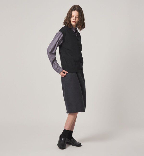 STEVEN ALAN「＜Steven Alan＞コットン ナイロン Vネック ベスト」|ベスト・ジレ|
