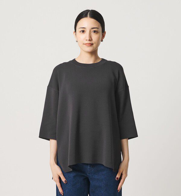 BEAUTY&YOUTH UNITED ARROWS「コットンポリエステル ハーフスリーブ ニットプルオーバー ウォッシャブル」|ニット・セーター|