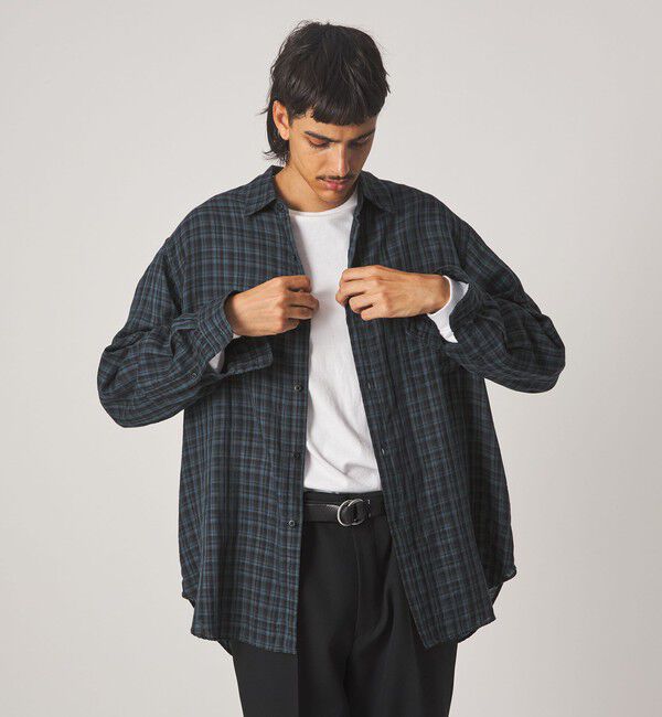 STEVEN ALAN「＜Steven Alan＞ CC ガーゼ マドラスチェック レギュラーカラー シャツ LOOSE」|シャツ・ブラウス|