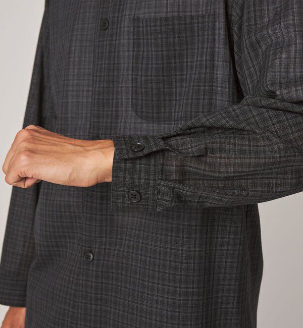 STEVEN ALAN「＜Steven Alan＞ ウール チェック オープンカラー オーバー シャツ」|シャツ・ブラウス|