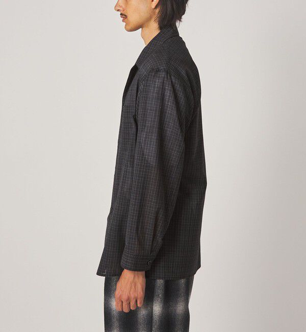 STEVEN ALAN「＜Steven Alan＞ ウール チェック オープンカラー オーバー シャツ」|シャツ・ブラウス|