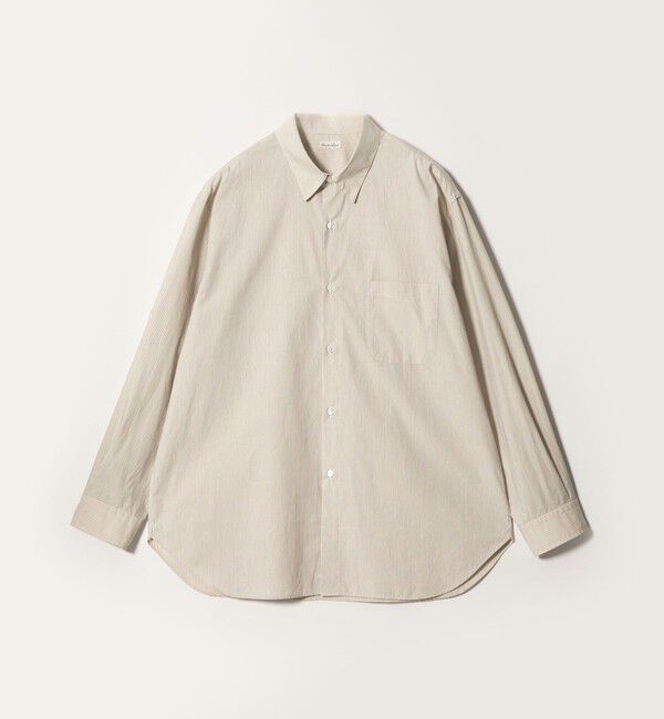 STEVEN ALAN「＜Steven Alan＞ 60 コンパクト ストライプ レギュラーカラー シャツ LOOSE」|シャツ・ブラウス|NATURAL
