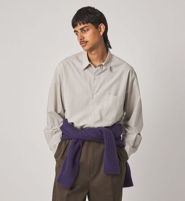 STEVEN ALAN「＜Steven Alan＞ 60 コンパクト ストライプ レギュラーカラー シャツ LOOSE」|シャツ・ブラウス|