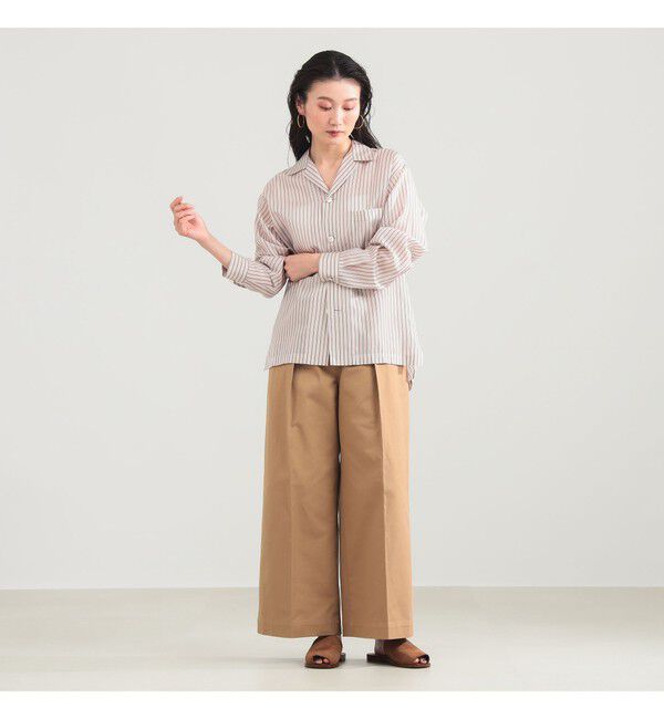 Demi-Luxe BEAMS 「YLEVE / ストライプ パジャマ シャツ」|シャツ・ブラウス|