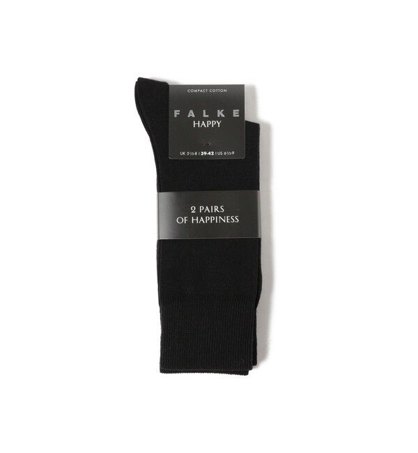 BEAMS「FALKE / Happy 2-Pack Socks」|ソックス|BLACK(3000)